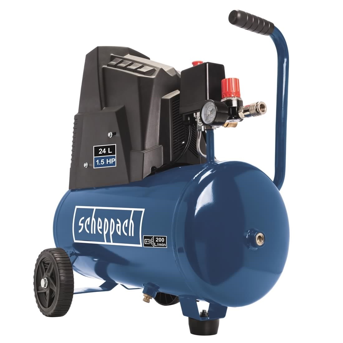 Scheppach 24 literes olajmentes kompresszor 1100 W, 8 bar